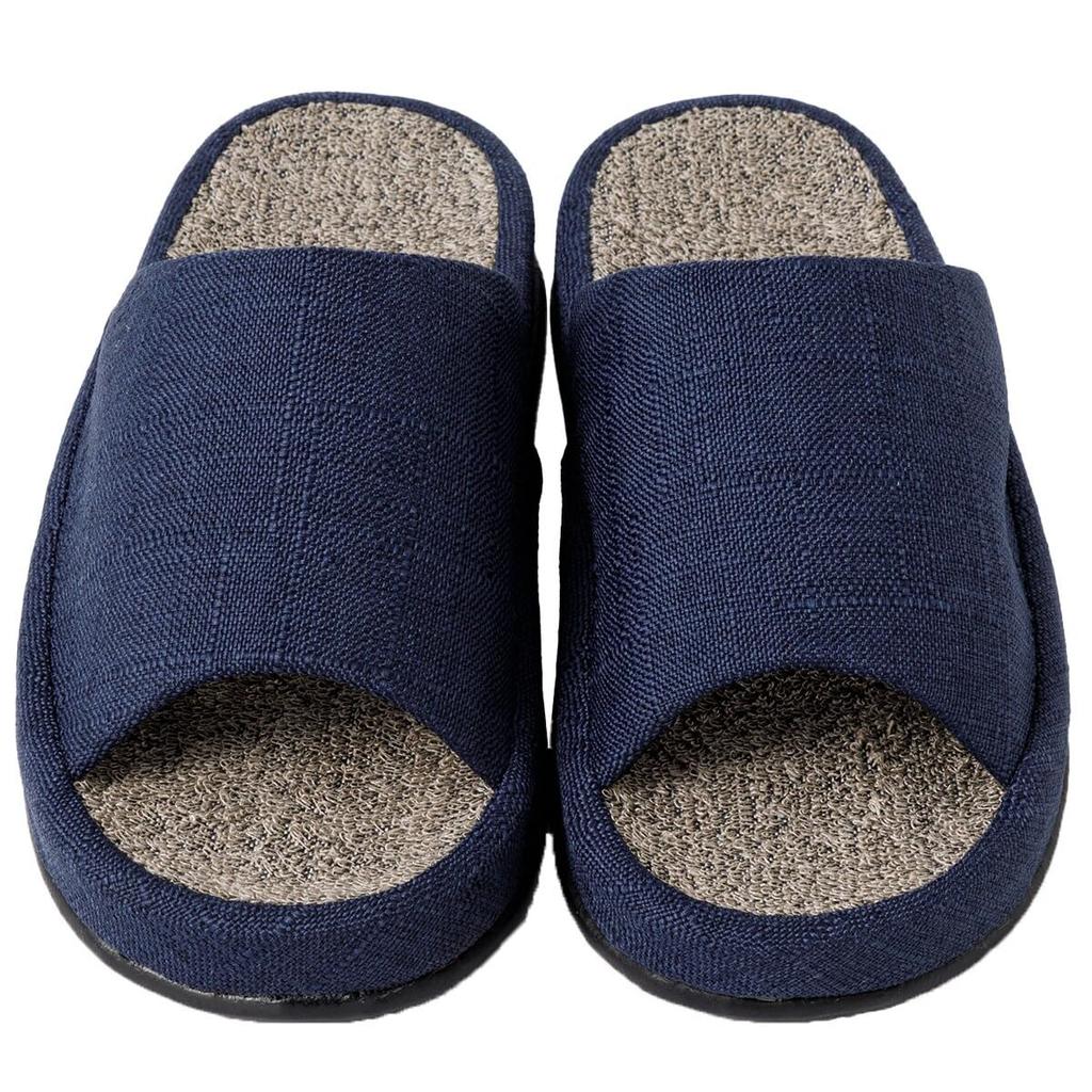 Nitori Comfort Asa Size 2113300015976 Slippers, Large, Navy, gSRm5, L,