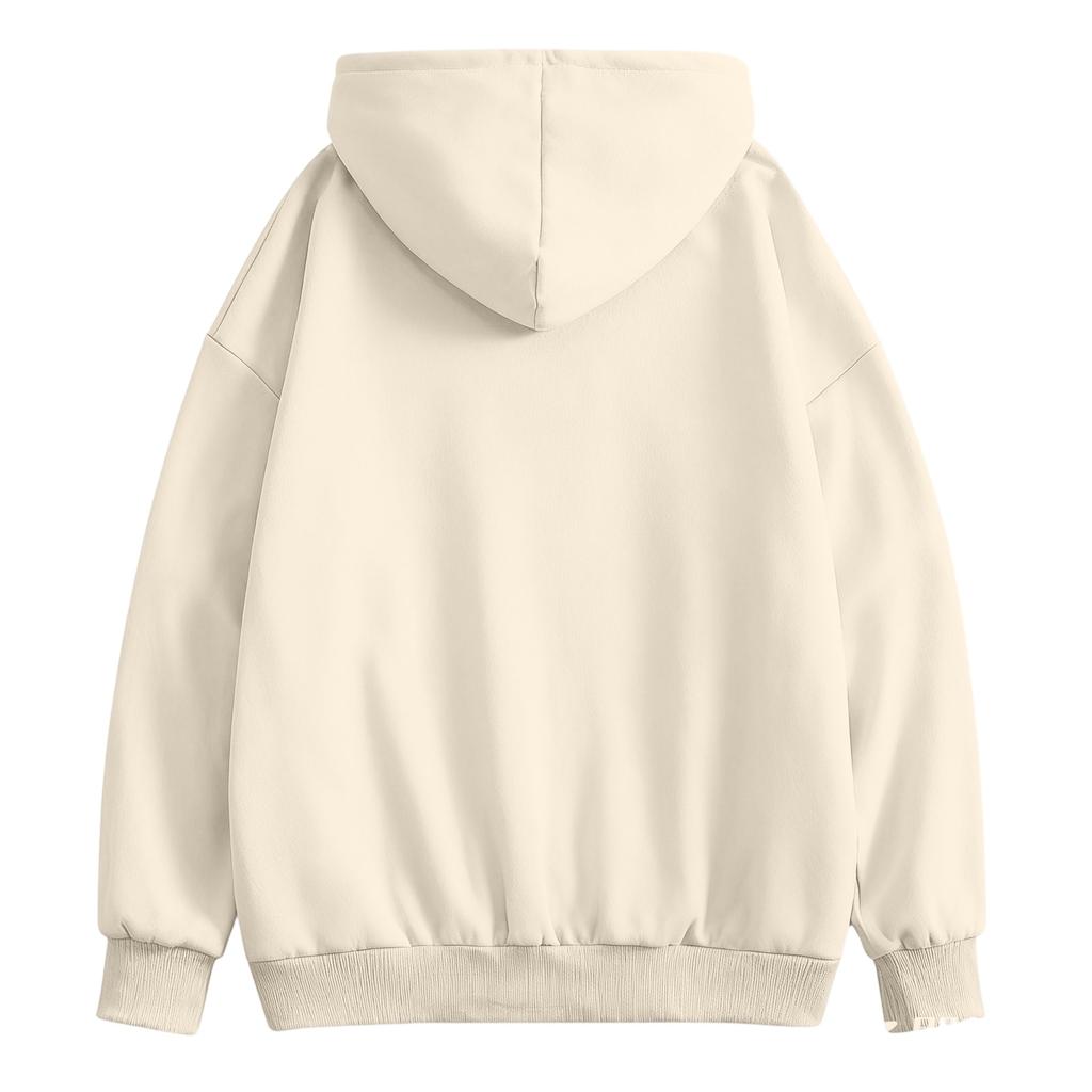 Pánská ležérní sportovní volná mikina s kapucí a plným zipem