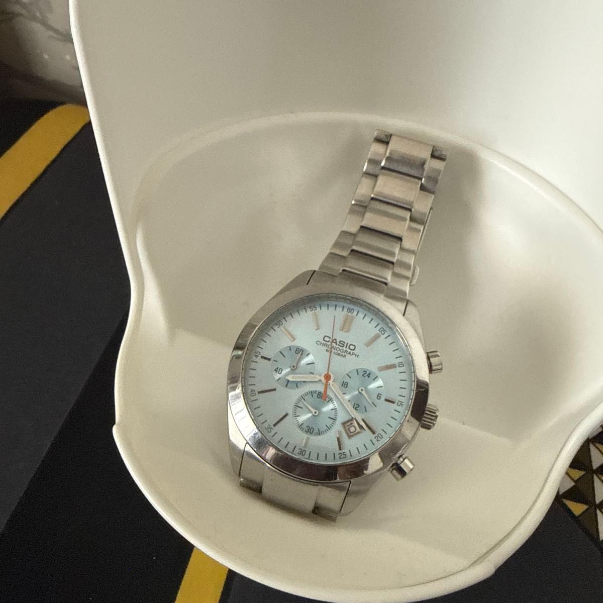 [Battery dead] CASIO Casio wristwatch chronograph MMW-501 Silver
