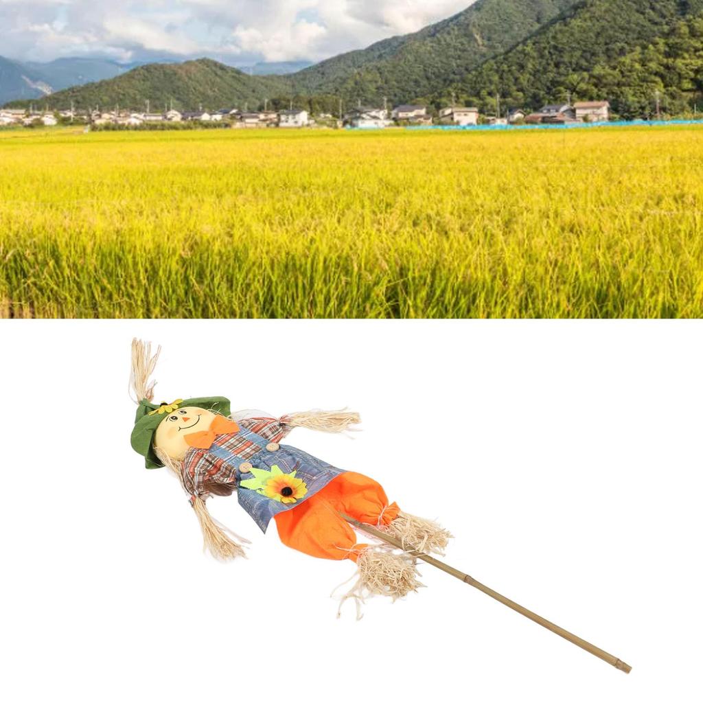 Rainproof Garden Scarecrow, Bird-Scaring Outdoor Scarecrow, 100cm Tall (Female Scarecrow)