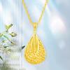 Vietnamese Gold-Plated Heart Water Drop Necklace: Seven-Color Brushed Design