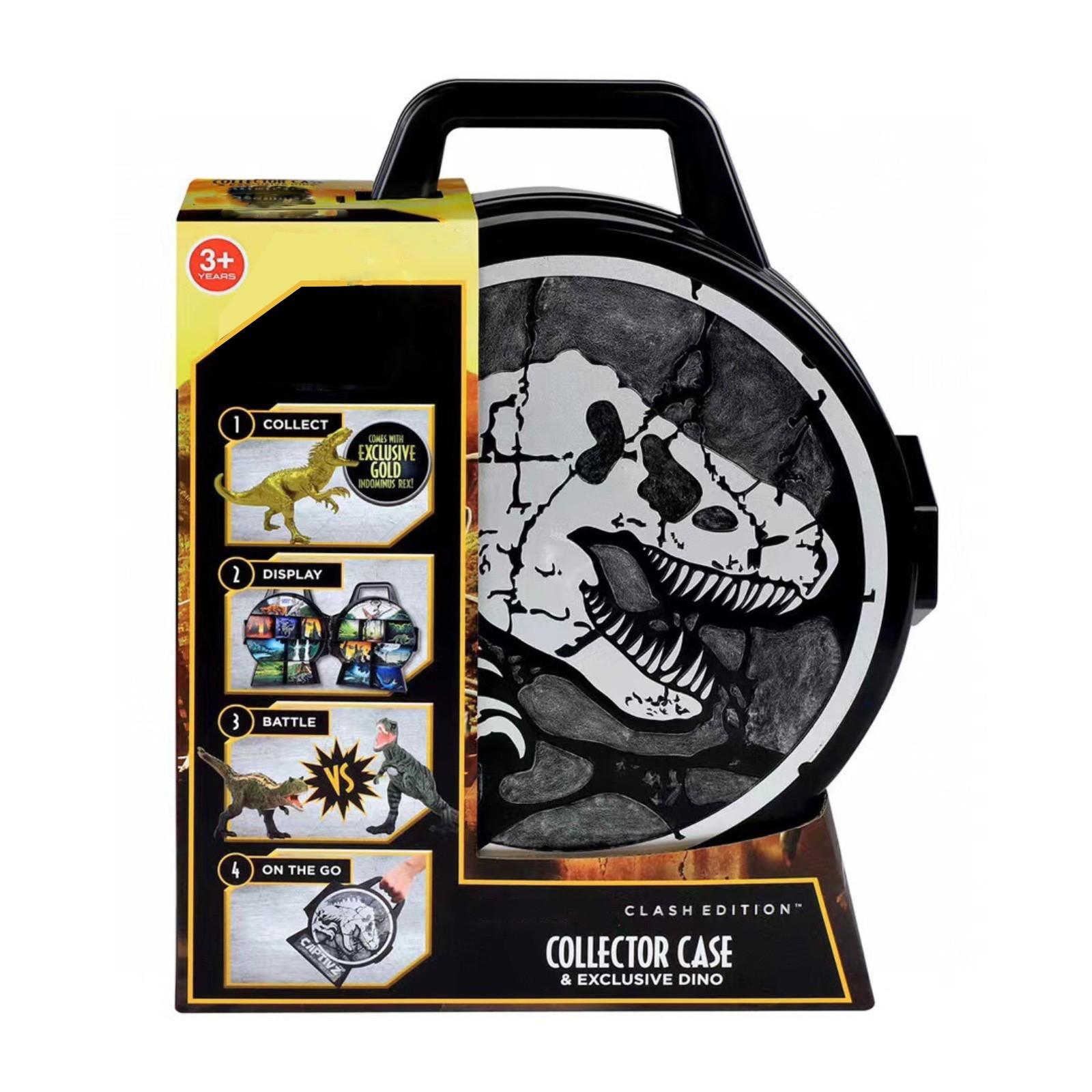 

Портативная коробка для демонстрации динозавров, детская коробка для хранения карточек, фигурок и игрушек One Size белый