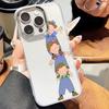 Cartoon Triplets Phone Case For IPhone 17 16e 16 15 14 13 12 11 Mini Pro Max X XR XSMAX 8 7 Air Plus Transparent Soft Cover