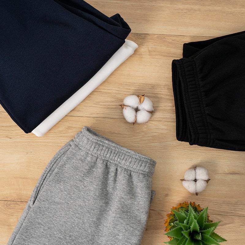 Fleece Sweatpants Sweatpants Men's Autumn and Winter Loose Versatile Tied Feet Cotton Casual Thermal Sweatpants Women