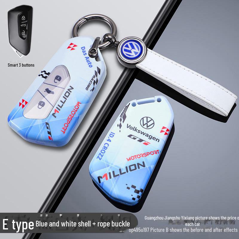 Volkswagen Lingdu L Nyckelskydd för Golf 8, Ang id3, id4, id6 - X Spänne design för kvinnliga förare.