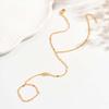 Fashion Crystal Hand Chain Bracelet Ring For Women Girl Simple Gold Color Handmade Link Chains Connecting Bracelets Hand Jewelry
