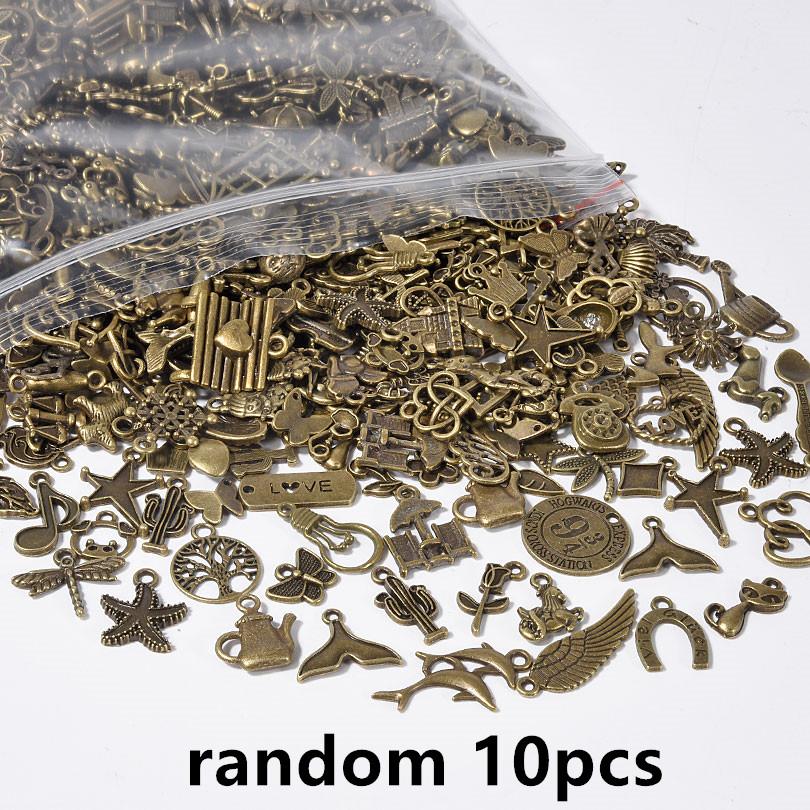 

Ancient Bronze Color Metal Cute Charms For Jewelry Making Supplies Wings Animal Starfish Alloy Pendants DIY Bracelets Materials