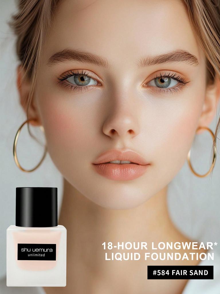 Shu Uemura Unlimited Foundation (Natürlich Matt, SPF24 PA+++) #584 1.18oz/35ml (Alte/Neue Versionen Zufällig)