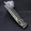 Gentelman Barber Styling Metal Comb Stainless Steel Men Beard Comb Mustache Care Shaping Tools Pocket Size Silver Hair Comb