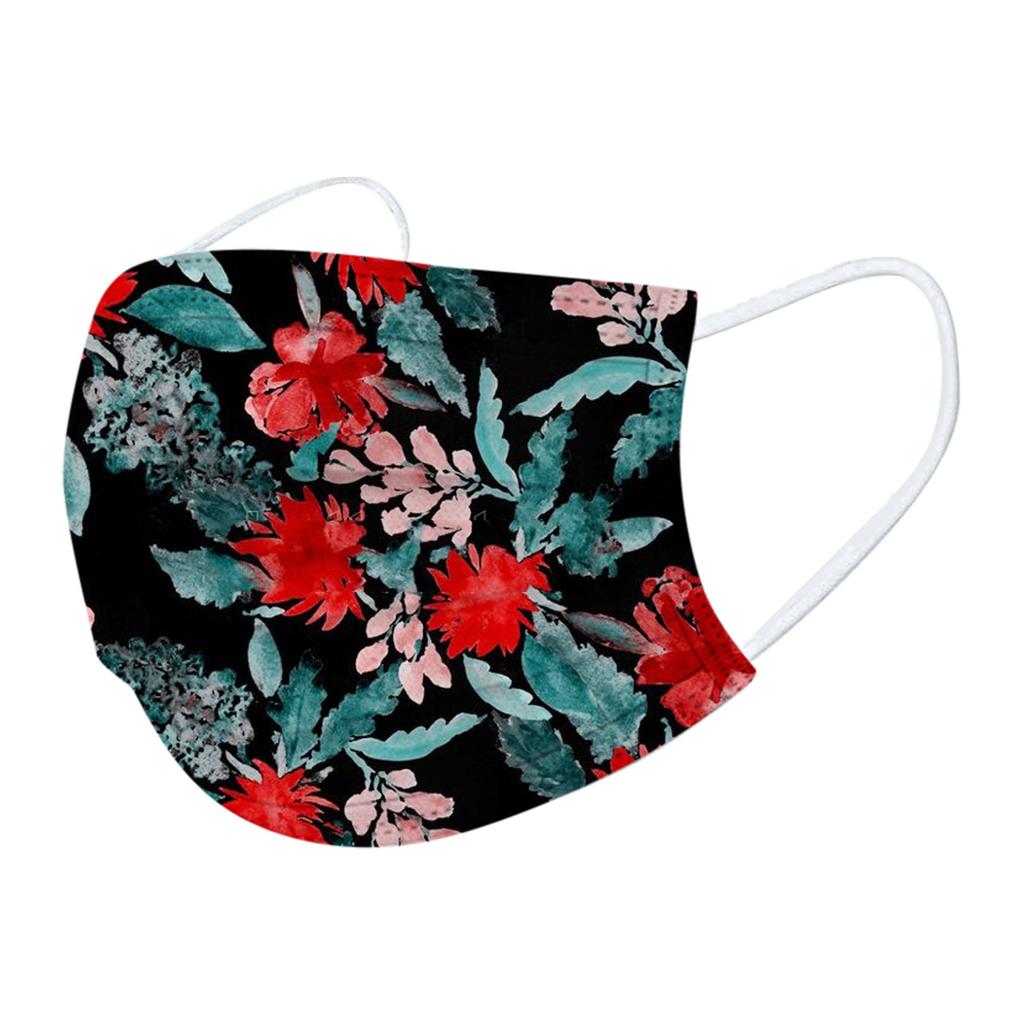 50 Stück Erwachsenen Drei-Lagen Schutz Staubdicht Cartoon-Druck Einwegmaske