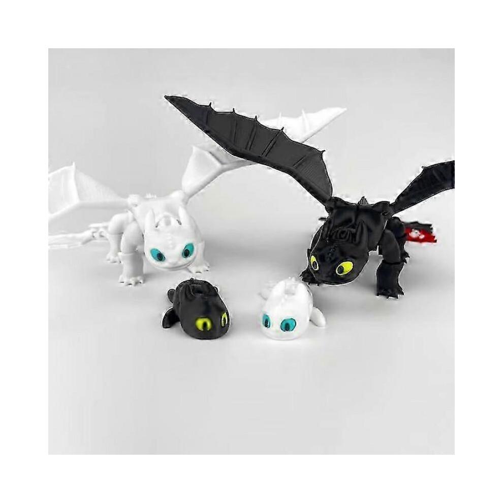 Figuren-Set 3D Ohnezahn und Nachtschatten - Sammlerstück Wie man ein Drache zähmt (22 cm)