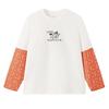 MQD Jungen Farbblock-Faux-Zweiteiler Langarm-T-Shirt