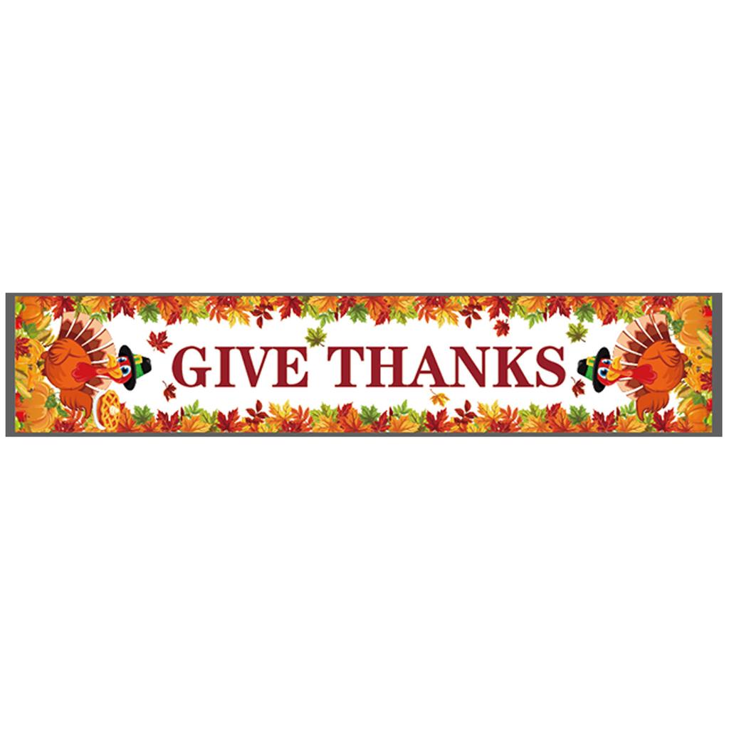 Thanksgiving Fall Harvest Kitchen Table Decorative Tablecloth, Maple Pumpkin Turkey Tablecloth