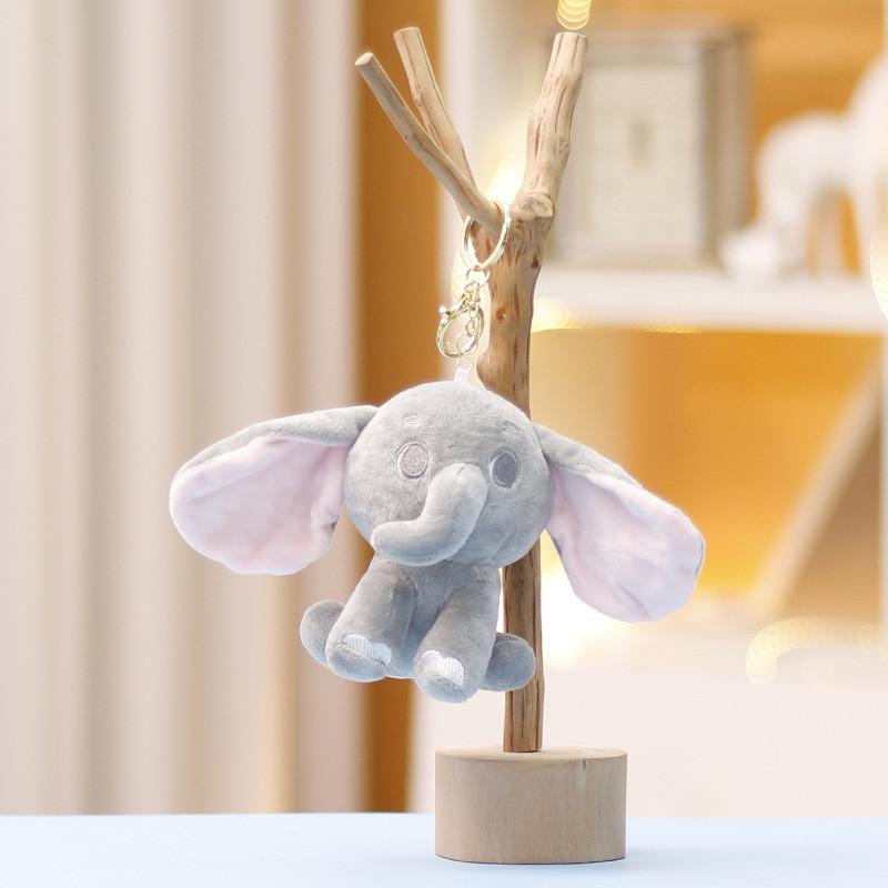 

Stuffed Cute Elephant Animal Keychain Accessory Suitable Kid Gift Plush Doll