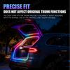 Dynamic Flowing Car Trunk Light Strip for SUV 400cm Flexible Multi-Color RGB Neon Atmosphere Light 12V App Control Ambient Lamp
