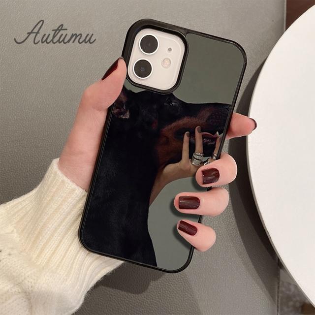 Cool Doberman Dog Phone Case for iPhone 11 12 13 14 Pro Max Mini X XR XS SE 2020 6S 7 8 Plus Samsung Galaxy S21 S22 Cover Shell
