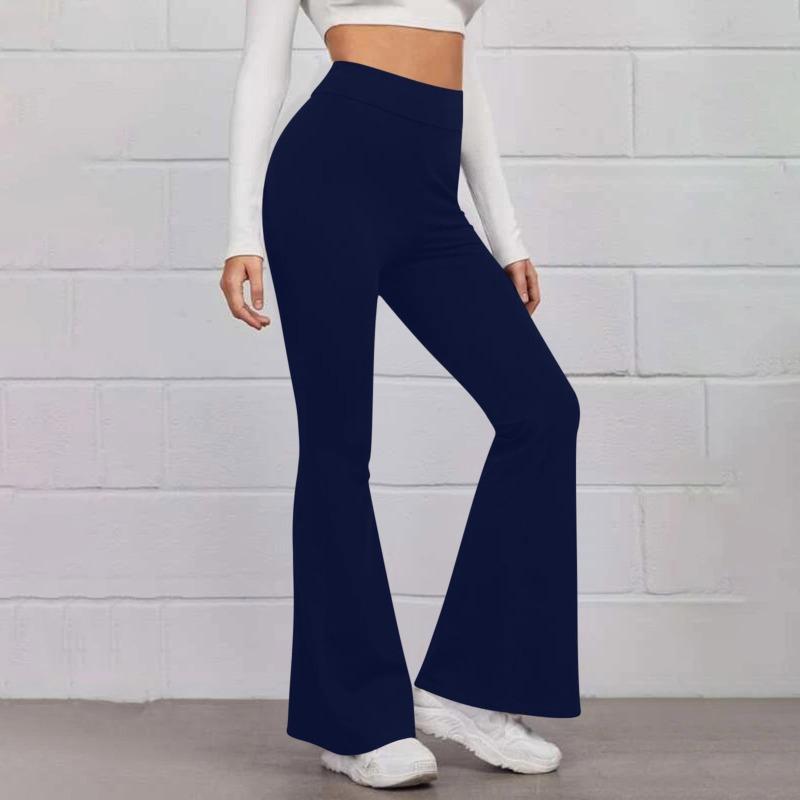 Women's Trousers Shiny Solid Color High Waist Trousers Spring Autumn Temperament Loose Straight Wide Leg Trousers Casual Wear