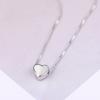 Minimalist Smooth Heart Shaped Pendant Necklace For Women Men Romantic Silver Color Love Heart Box Chain Choker Jewelry