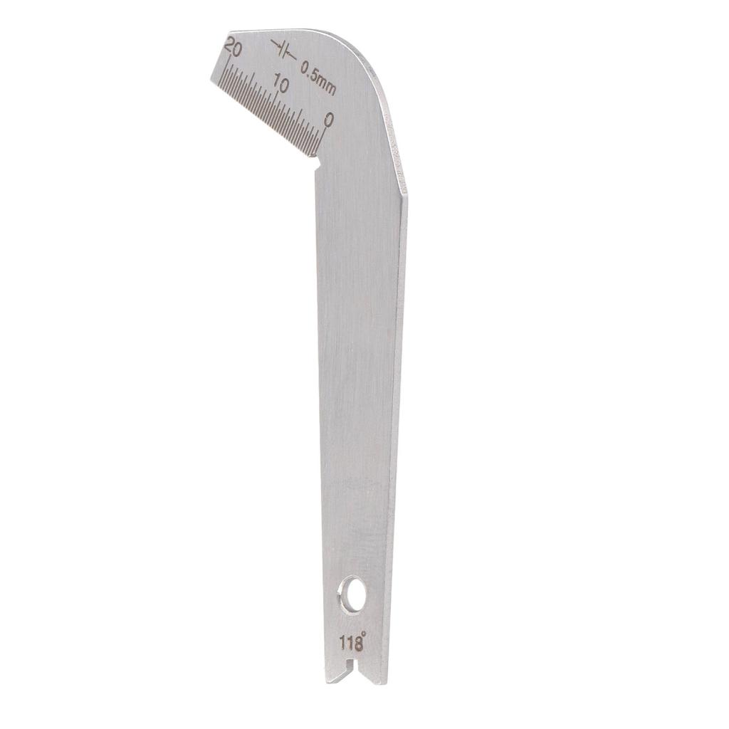 Jauge d'affûtage de forets Acier inoxydable 0,5 mm Précis 118 degrés Angle Outil d'affûtage de forets