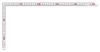 Shinwa Sokutei Flat Curved 1 shaku 5 sun Dual 11182 Ruler, White, (50cm), Graduations,