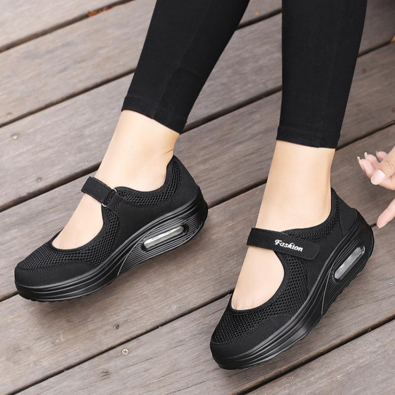 Middelaldrende og Eldre Gående Mesh Fritidssport Dames Hule Luftputevippesko