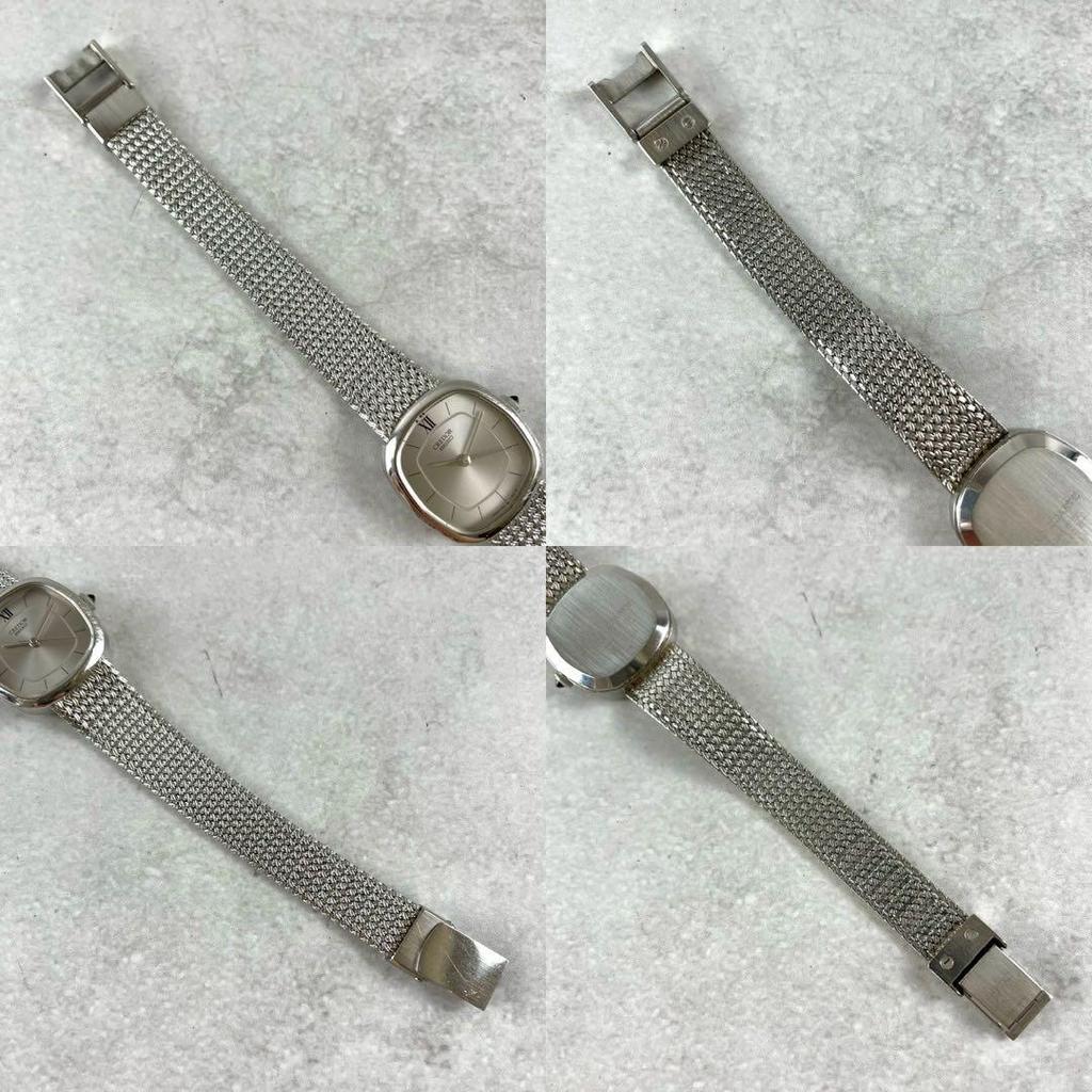 [USED] Working/Extreme Seiko Credor Quartz Watch with Silver Dial