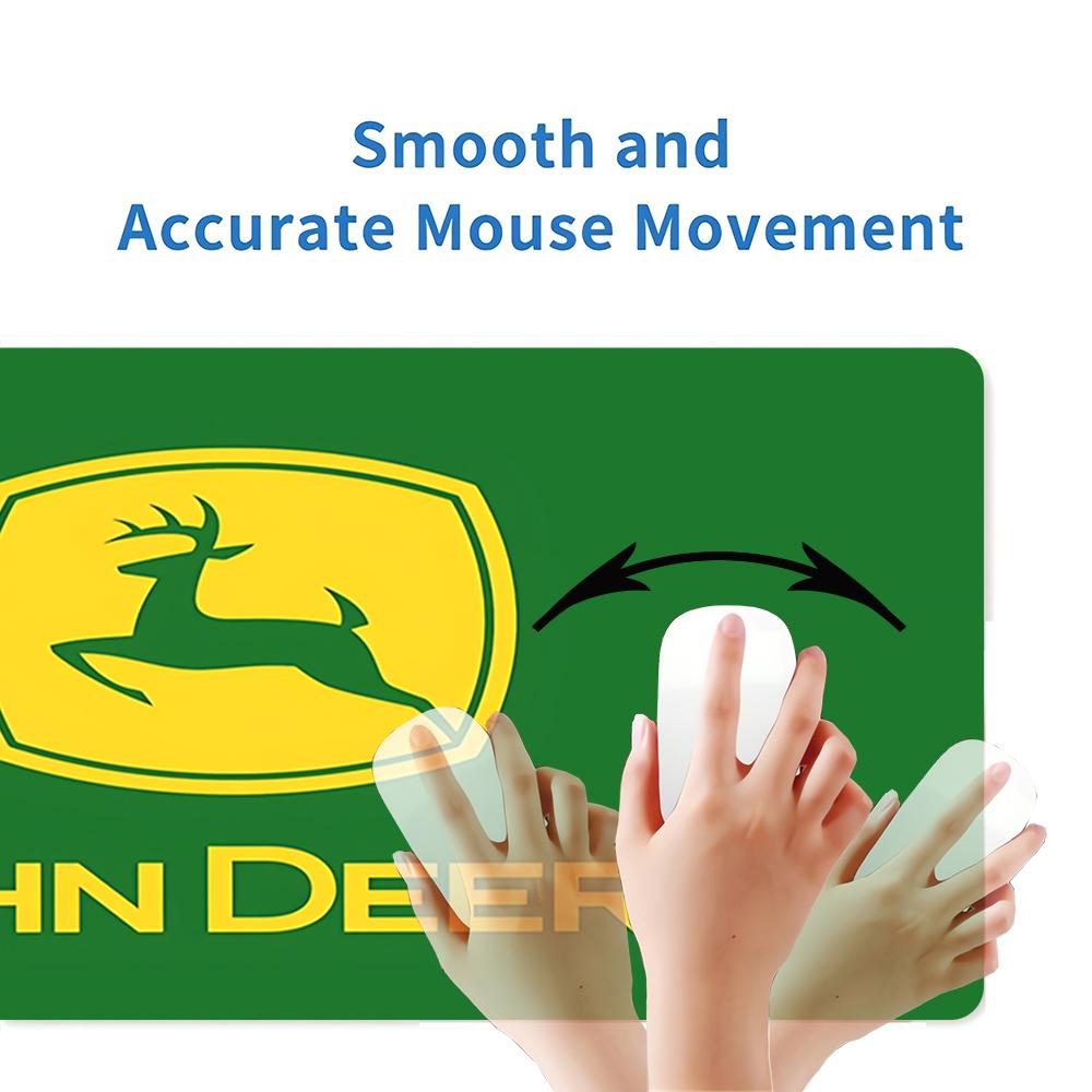 John Deere Logo Large Gaming Mouse Pad Nonslip Rubber Base Waterproof Desk Mat For Office Pc Laptop