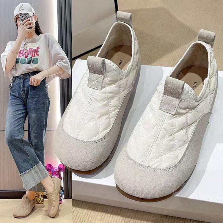 French single shoes new autumn and winter soft-soled beanie shoes comfortable maternity shoes grandma cotton shoes