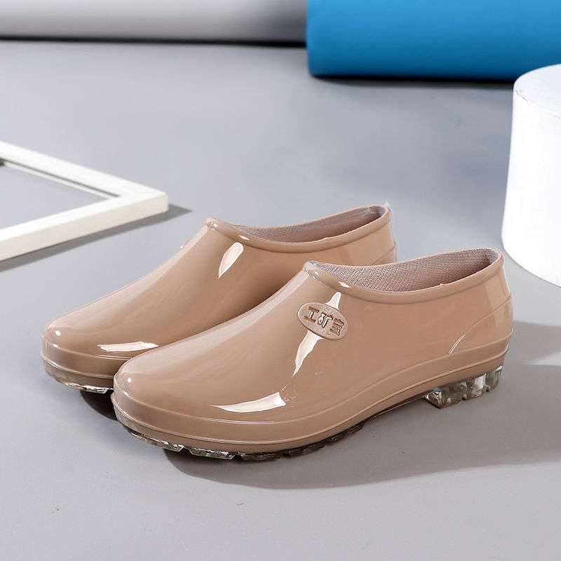 

Low-top rain shoes women s water shoes women s light-mouth rain boots short tube fashion wear waterproof kitchen non-slip rubber shoes overshoes 41