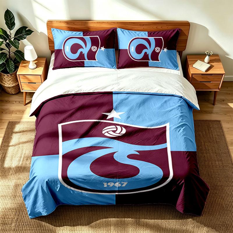Trabzonspor (5) 3pc set suitable for master bedrooms soft and comfortable an ideal gift for family and friends Includes one duvet cover and two pillow
