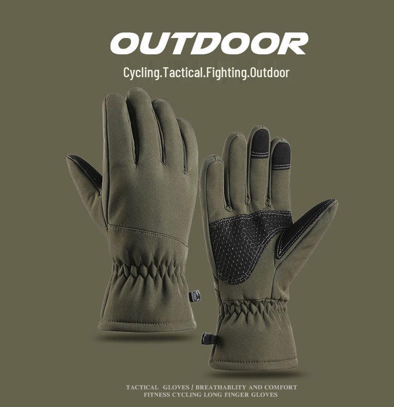 Herren Rutschfeste Winddichte Wasserdichte Touchscreen-Handschuhe für Herbst/Winter Bergsteigen und Radfahren