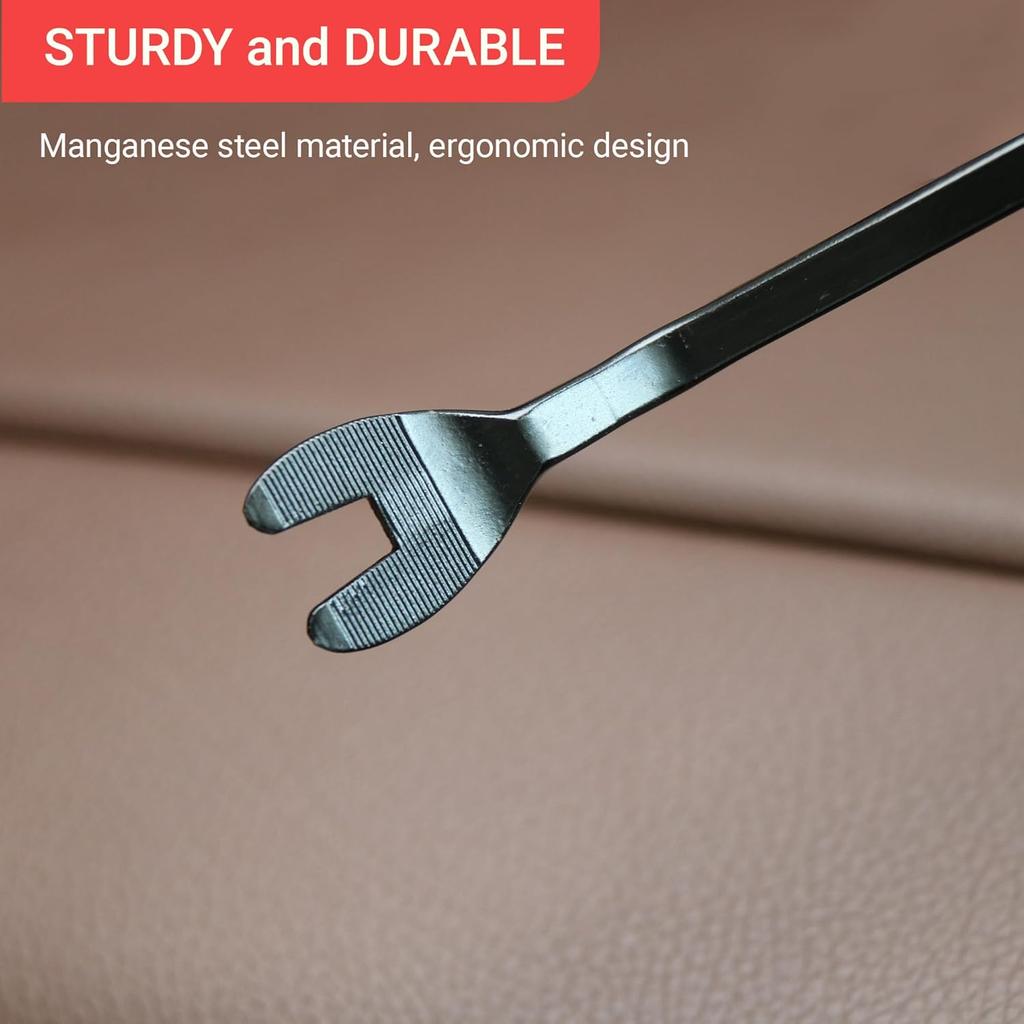 3Pcs Auto Fastener Remover Trim Rivet Removal Tool Kit For Car Door Panel Dashboard (Red)