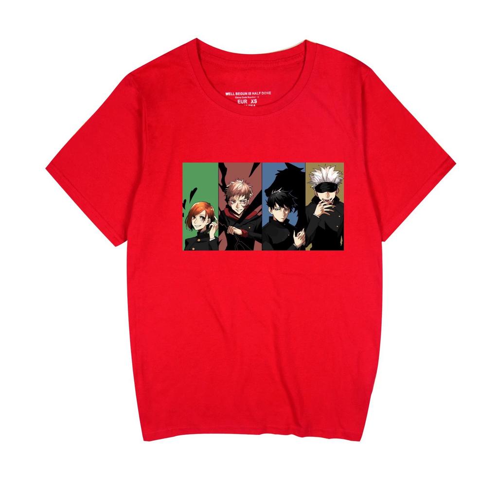 Jujutsu Kaisen Anime T Shirt Men Women Crewneck Short Sleeve Tee Streetwear T-shirt New Cartoon Clothes Tops