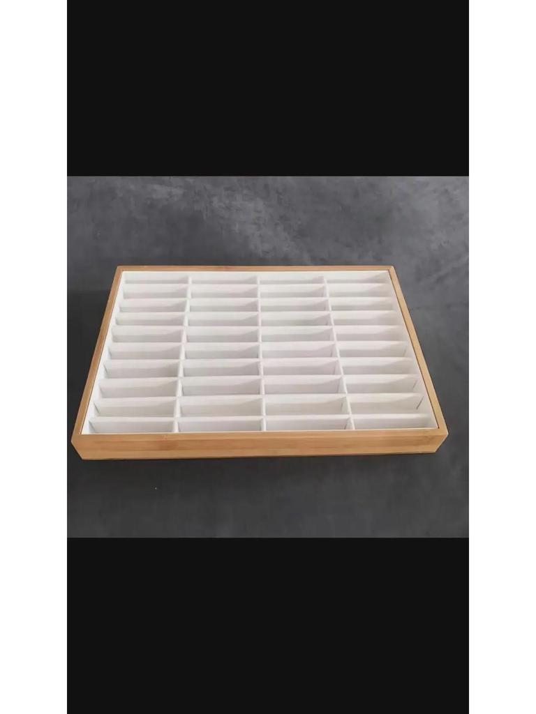 Bamboo & Wood Jewelry Display Tray for Bracelets and Jade