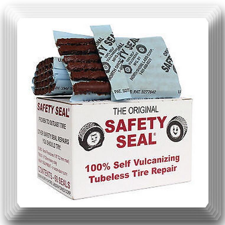 

1 коробка из 60 пробок. Заплатки для шин Safety Seal, коричневые, 4 дюйма, Safety Seal *