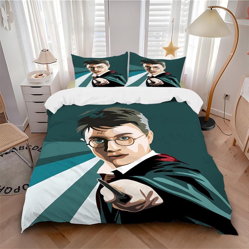 3pcs Harry Potter Cover Set,Soft Comfortable Duvet Cover,Guest Room (1*Duvet Cover + 2*Pillowcases, Without Core) yy251024129