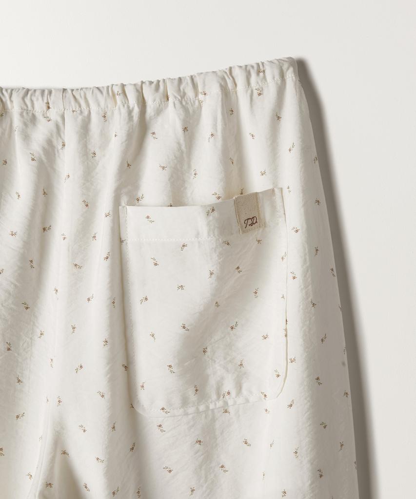 Tudument Flower String Pants White