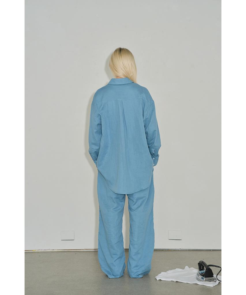 KINGKIM Label Lounge Shirt - Sky Blue