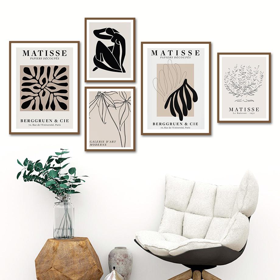 Matisse Plant Abstract Line Woman Body Posters And Prints Canvas Painting Nordic Wall Art Pictures For Living Room Home Decor