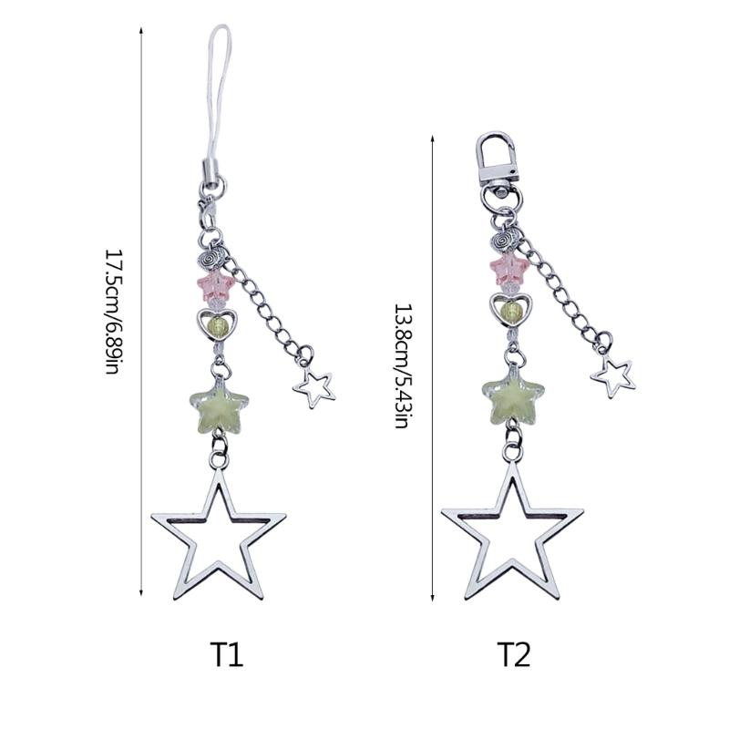 Star Keychain Bag Decoration Phone Jewelry Great GIft for Women and Girls