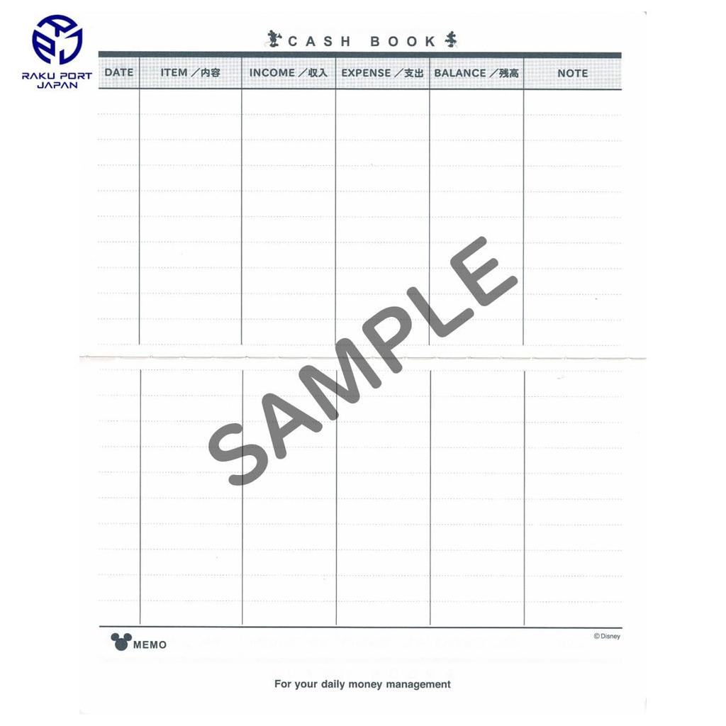 Daigo Disney Cash Book Donald RPJ Set, Bankbook Style, Pocket Money Book, Household Account Book, J1332 [2 Books]