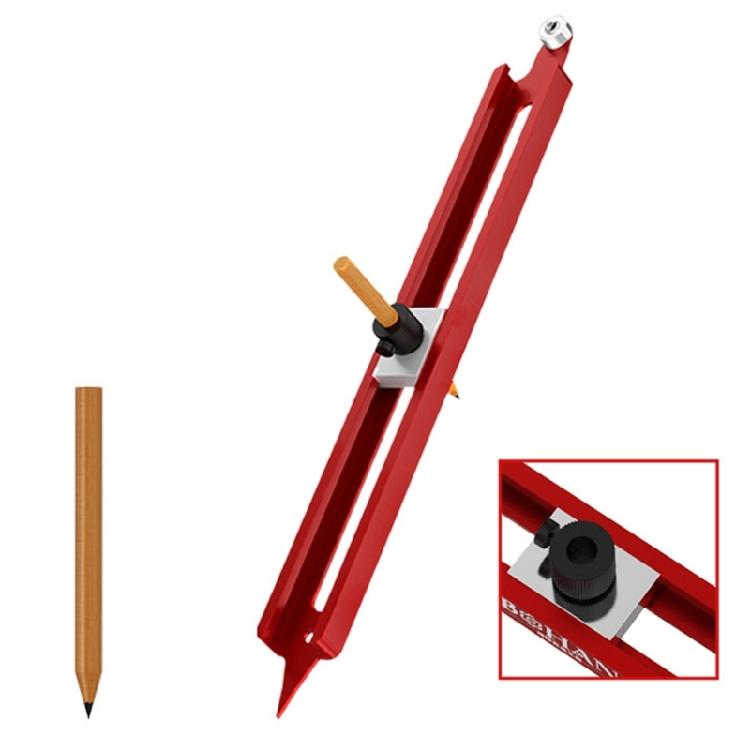 Portable Precise Line Woodworking Tool Profiles Scribing Ruler with Pencils Precise Profiles Scribe Tool Pencil Holder