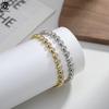 ORSA JEWELS Exquisite Tennis Bracelet 925 Sterling Silver 3mm Oval Zirconia Chain Hand Chain Boho Style Unisex Design Gift SB209