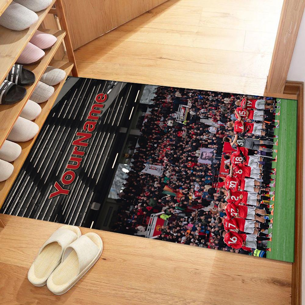 Manchester Personalized Name Carpet Suitable for Dormitory Playrooms Study room Foyer Anti-slip Rug Office home decor Gift for Festivals