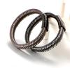 Fashion versatile models, European and American woven leather ropes, simple stainless steel bracelet series