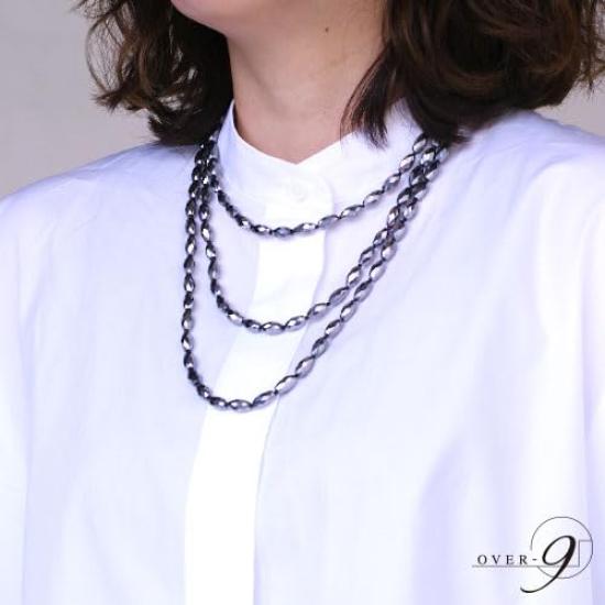 Terahertz Black Spinel 10mm X Spinel Officially Terahertz Power Natural Ultra Far Barrel Shape [OVER-9] Necklace, 6mm, Cut, Inspected! Ore, Stone,