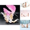 Enchanting Flower Fairy Miniature Figures With Delicate Fly Wings For Dollhouse Decor