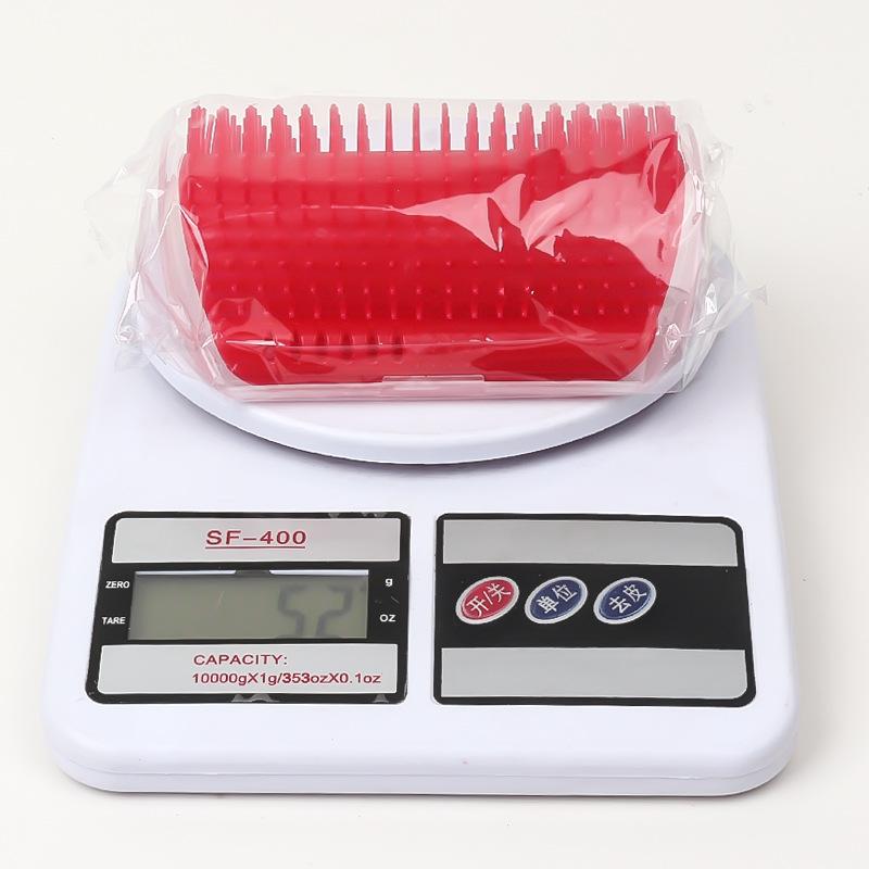 Cat Self-Grooming Corner Scratcher with Catnip Wall-Mounted Massage Toy for Cats