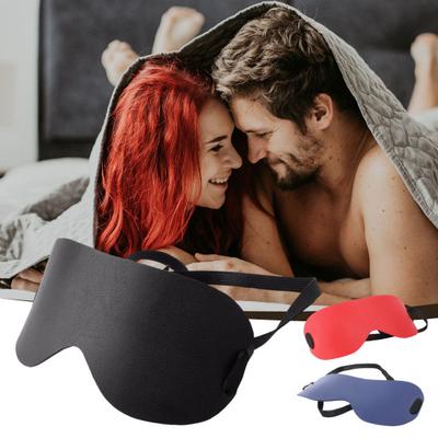 Red Blindfold Adjustable BDSM Eye Mask for Sensual Play Soft Comfortable Light-Blocking Design Couples Sex Toy for Enhanced Intimacy