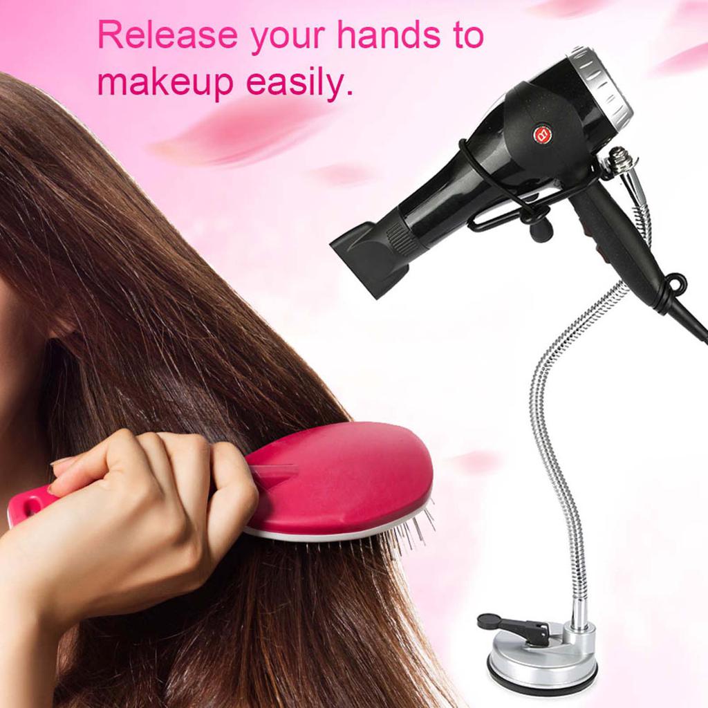 360 Degree Freely Rotation Hair Dryer Wall Holder Hands Free Hair Blower Stand Suction Cup